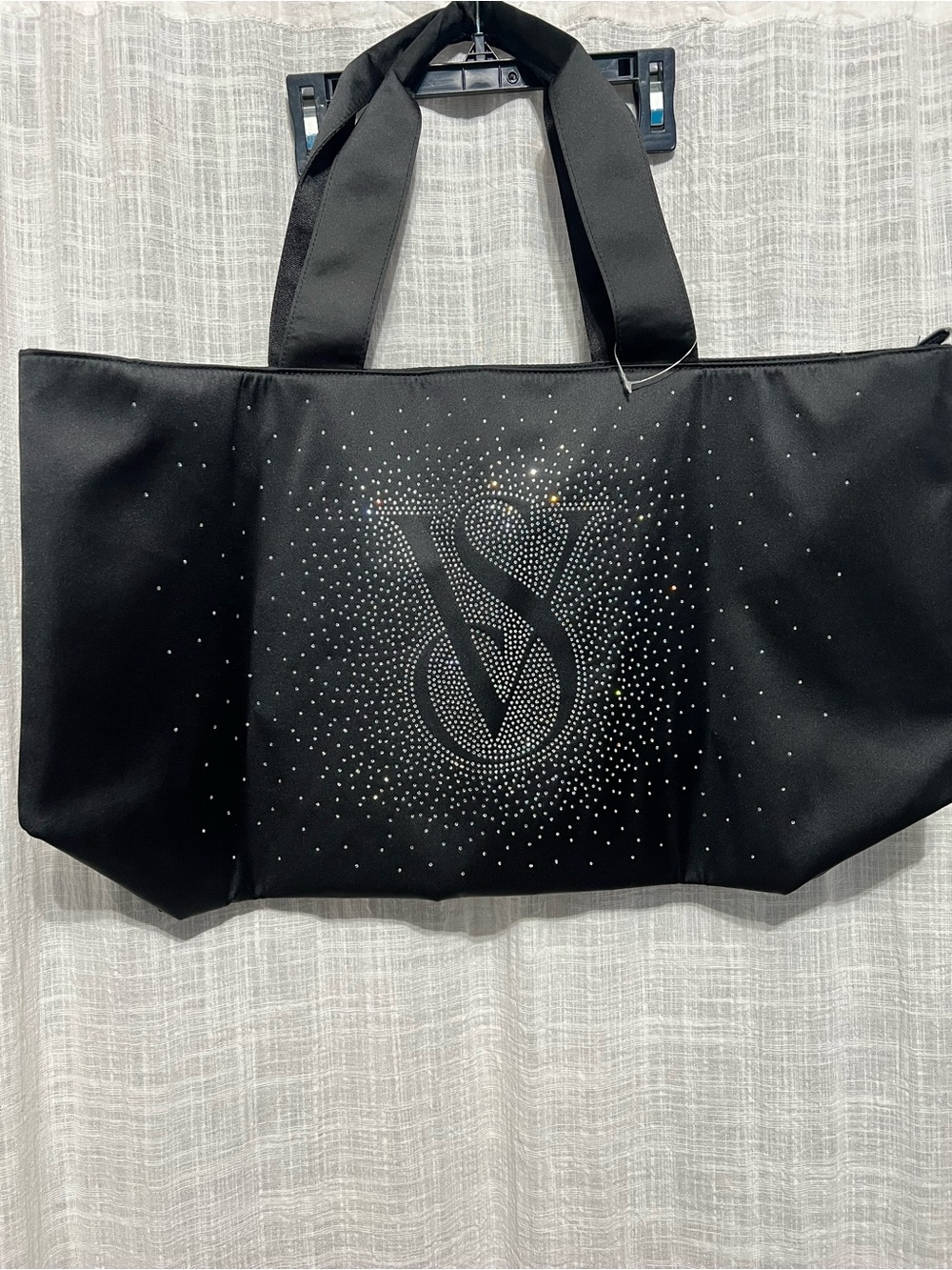 Victoria's Secret Black Tote with Rhinestone VS Logo